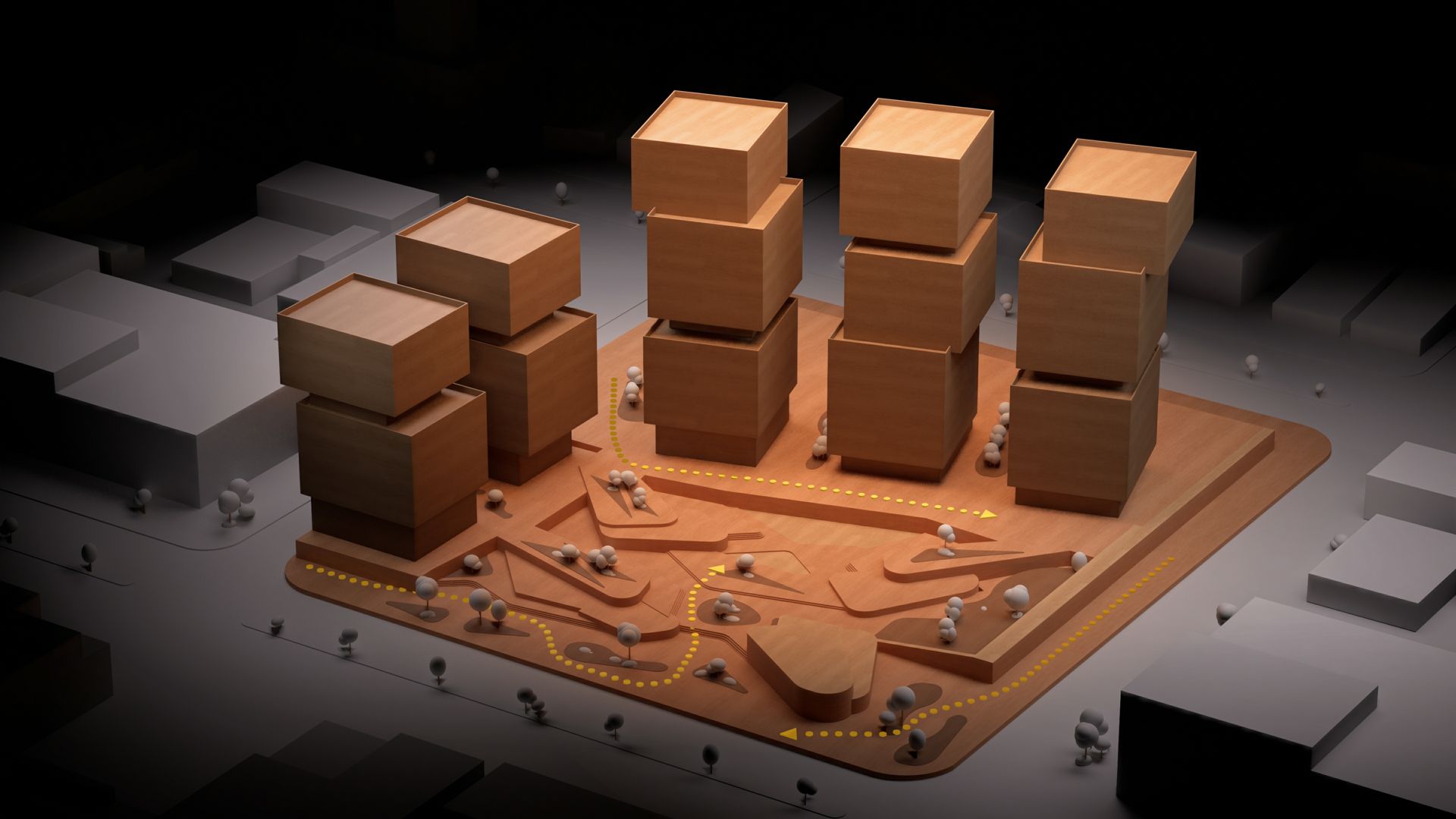 Diagramma Axogram in stile plastico di legno