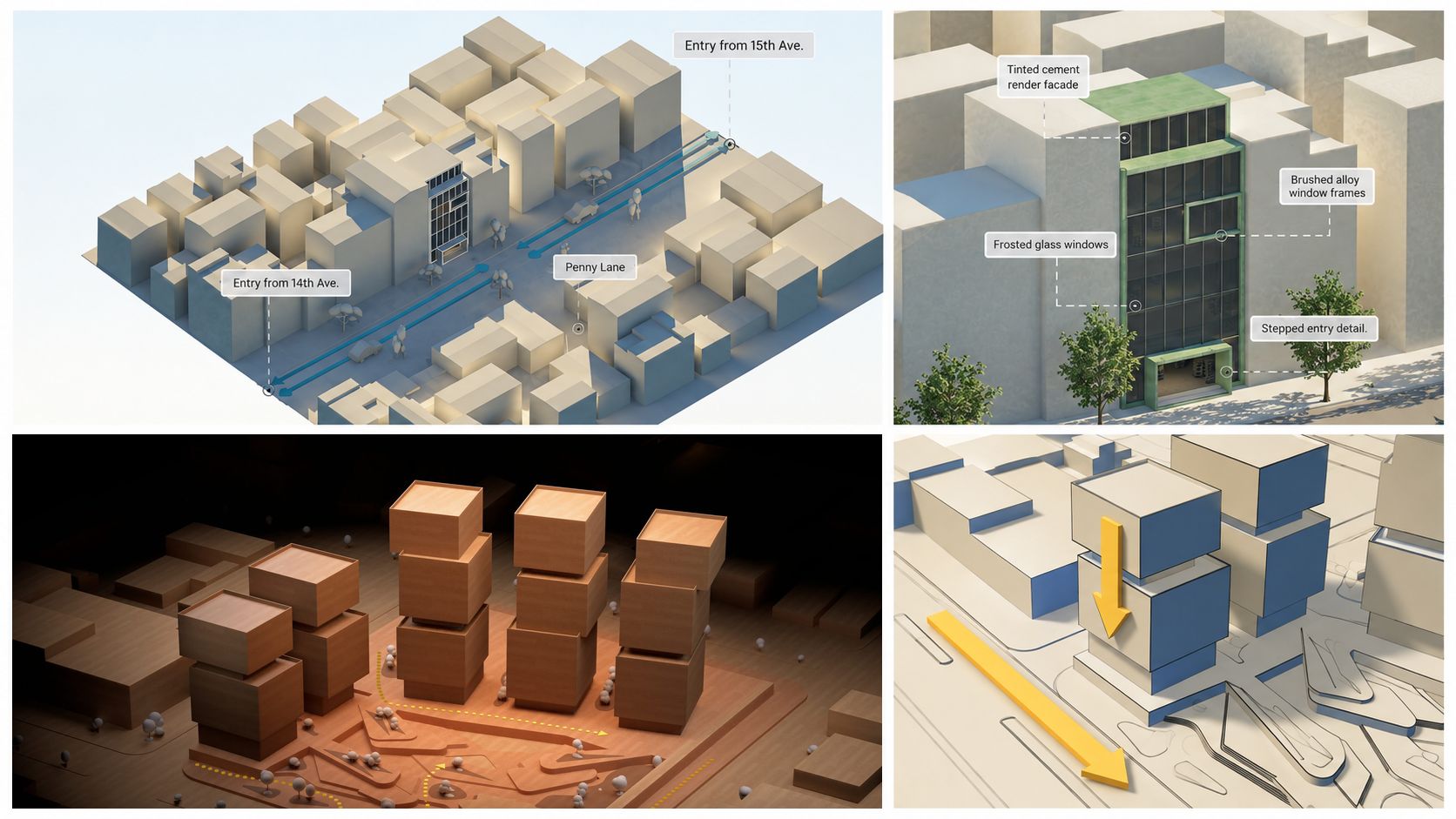 Diversi diagrammi Axogram dello stesso progetto
