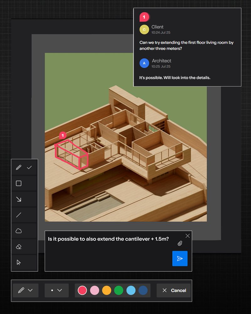Commenti su un modello in Lumion Cloud