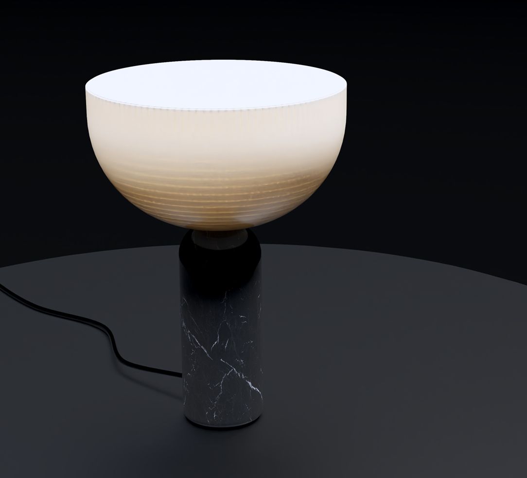 Lampada da tavolo in marmo