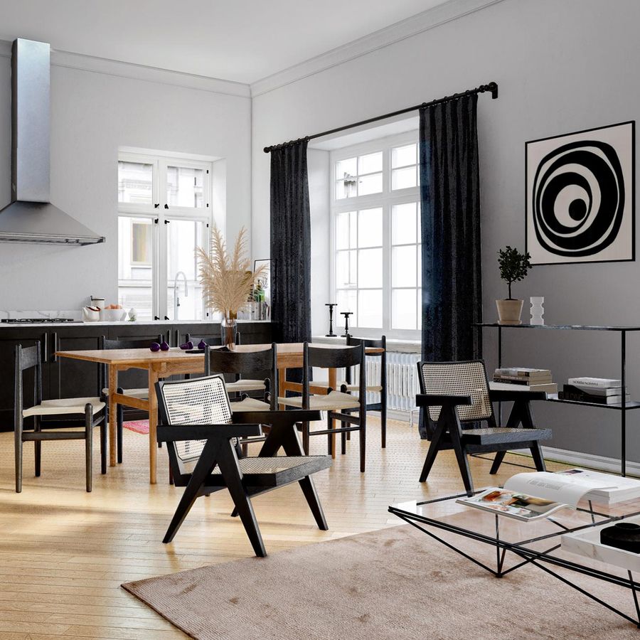 Living room scandinavo — Lumion