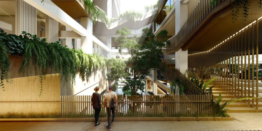 Startup incubator, rendered in Lumion 12. Model design by Charles Infante and Emely Córdova.