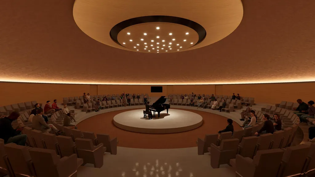 Interni dell'Auditorium - Progetto di tesi di Ryan Saidi